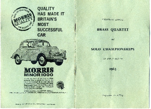 Brass Quartet and Solo Championships 1963 - Click to see inside